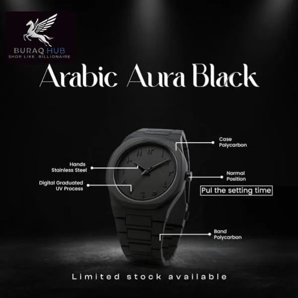 Black Arabic Aura Watch