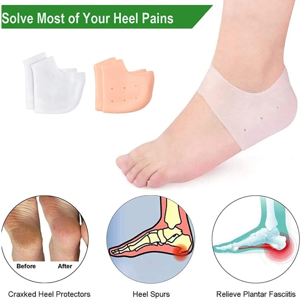 Silicone Heel Pads, Anti Crack Heel Protector,