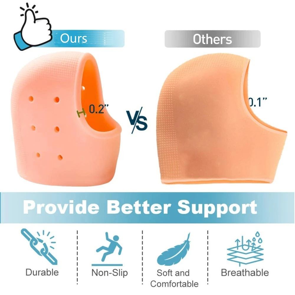 Silicone Heel Pads, Anti Crack Heel Protector,
